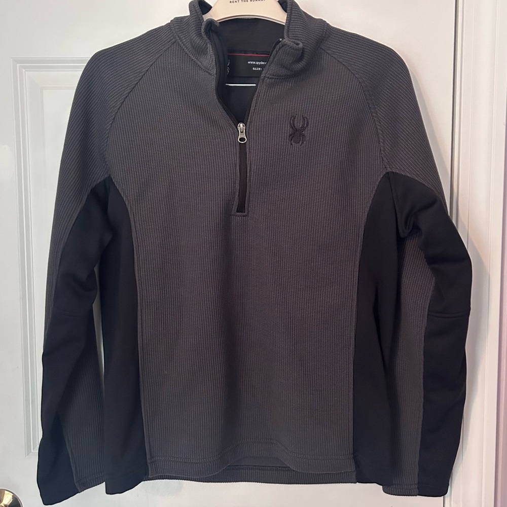 Spyder Men’s Quarter Zip Ski Tech Sweater-M